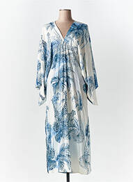 Rochie lungă mâneci lungi mâneci lungi albastru LUMINA femeie