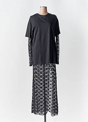 Rochie lungă negru LUMINA femeie