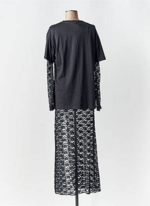 Rochie lungă mâneci lungi mâneci lungi negru LUMINA femeie