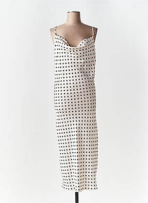 Rochie midi fără mâneci fără mâneci alb LULU femeie
