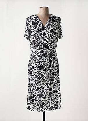 Rochie midi imprimeu floral mâneci scurte negru DIANA GALLESI femeie