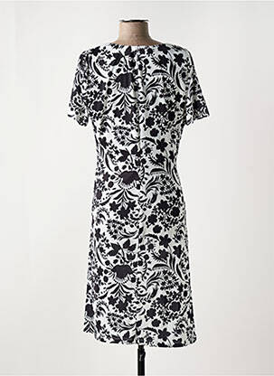 Rochie midi imprimeu floral mâneci scurte negru DIANA GALLESI femeie