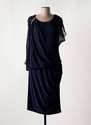 Rochie midi mâneci scurte mâneci scurte albastru FASHION NEW YORK femeie