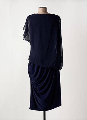 Rochie midi mâneci scurte mâneci scurte albastru FASHION NEW YORK femeie