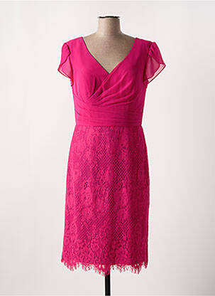 Rochie midi mâneci scurte mâneci scurte roz FASHION NEW YORK femeie