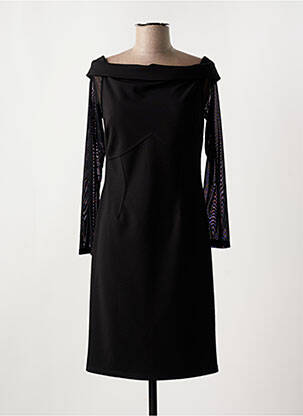 Rochie midi mâneci lungi mâneci lungi negru GINA BACCONI femeie