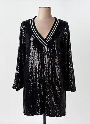 Rochie scurtă croială fluidă mâneci lungi negru CIVICO 1 femeie