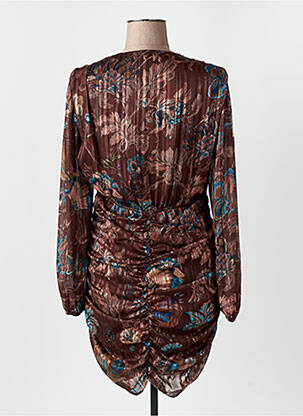 Rochie scurtă mâneci lungi mâneci lungi maro ALTAMIRA femeie