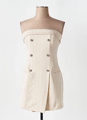 Rochie scurtă bej ANGELA DAVIS femeie