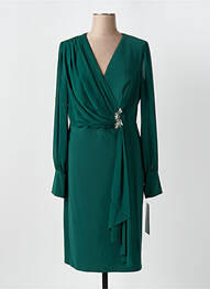 Rochie midi mâneci lungi mâneci lungi verde FASHION NEW YORK femme
