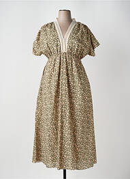 Rochie lungă mâneci scurte mâneci scurte verde ALTAMIRA femeie
