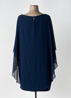 Rochie midi croială fluidă mâneci 3/4 albastru închis FASHION NEW YORK femme