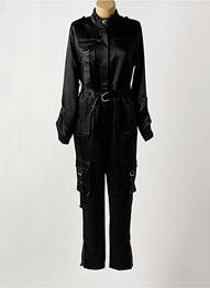 Salopetă-pantalon mâneci lungi negru DE ROYAL femeie