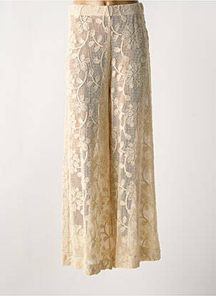 Pantalon larg bej LUMINA femeie