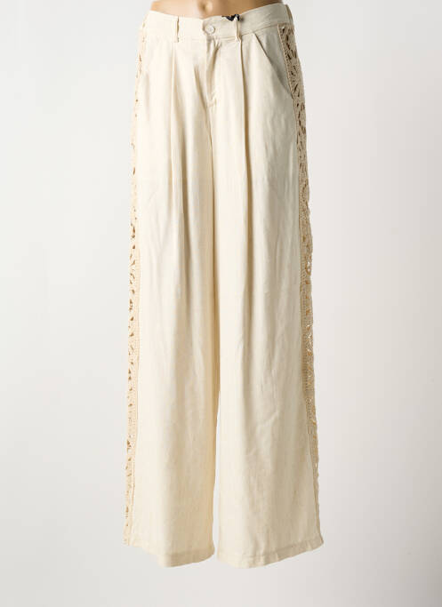 Pantalon drept bej LUMINA femeie