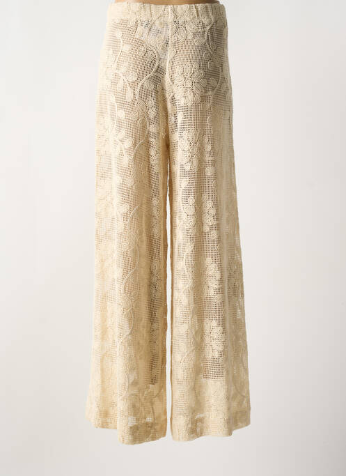 Pantalon larg bej LUMINA femeie