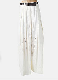 Pantalon larg buzunare bej LUMINA femeie
