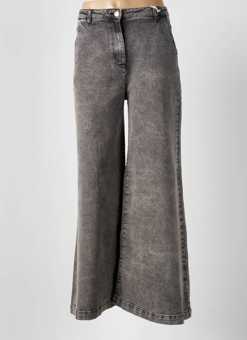 Blugi cu croială evazată negru ANGELA DAVIS femeie