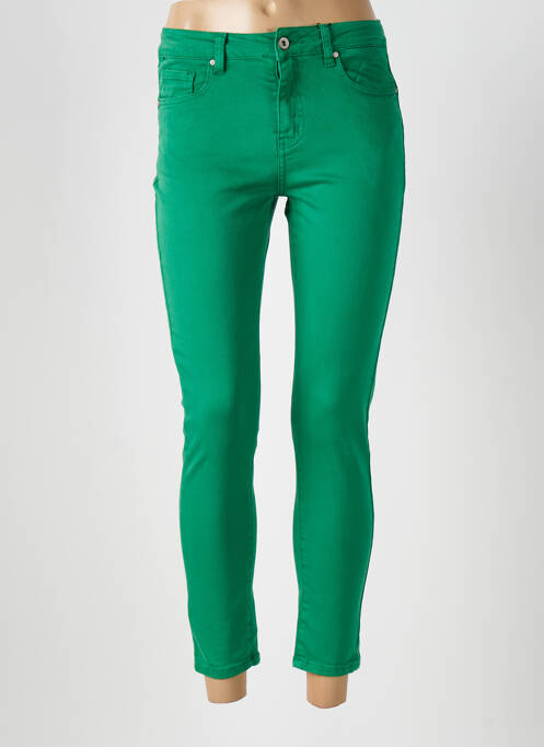 Blugi skinny talie înaltă talie înaltă verde SARAH JOHN femme
