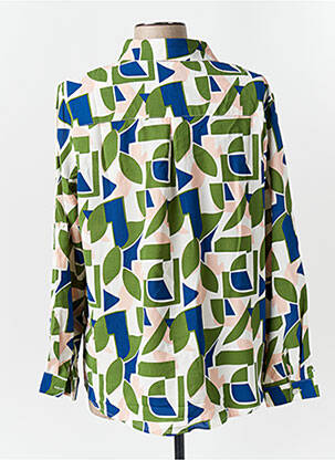 Cămașă țesătură crep mâneci lungi verde SARAH JOHN femeie