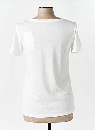 Tricou serigrafie flockată mâneci scurte alb LPB femeie