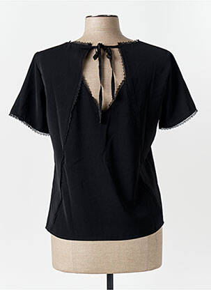 Tricou croială dreaptă mâneci scurte negru GRACE & MILA femeie