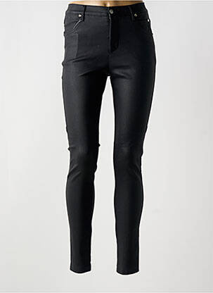 Pantalon slim țesătură acoperită mărime normală negru MARBLE femeie