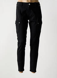 Pantalon cargo țesătură poplin mărime normală negru KAPORAL femeie