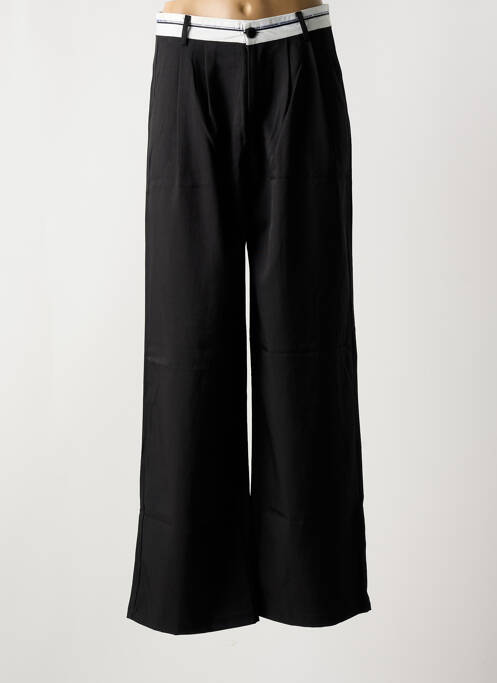 Pantalon evazat negru PEACE AND LOVE femeie
