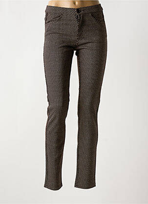 Pantalon slim talie elastică mărime normală maro BARILOCHE femeie