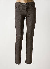 Pantalon slim talie elastică mărime normală maro BARILOCHE femme
