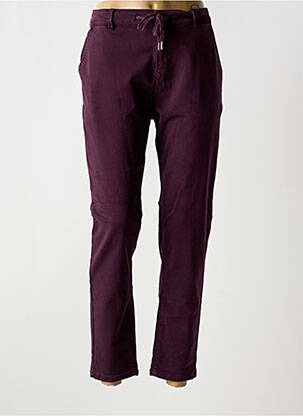 Pantalon slim țesătură poplin mărime normală violet KAPORAL femeie
