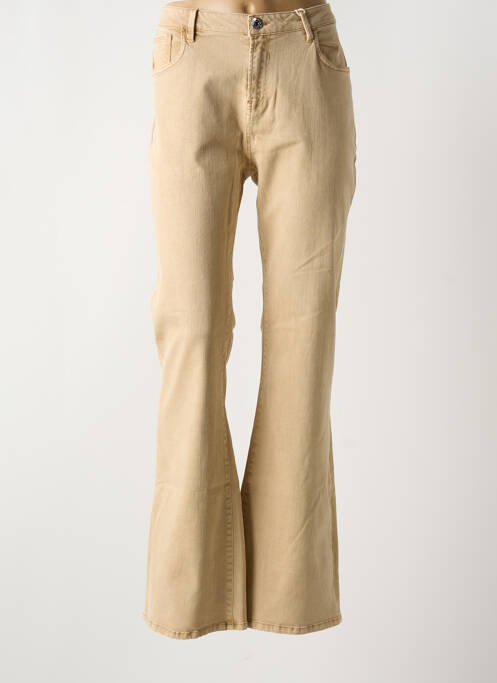 Blugi cu croială evazată bej GARCIA femeie