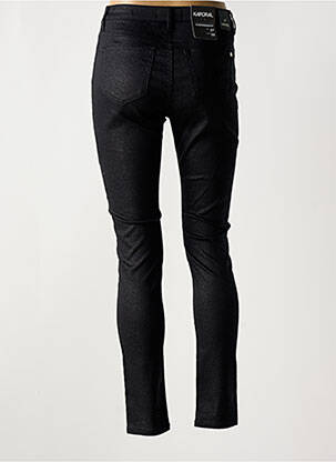 Pantalon slim țesătură poplin mărime normală negru KAPORAL femeie