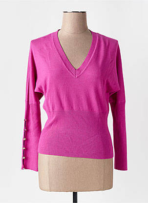 Pulover roz MARBLE femeie