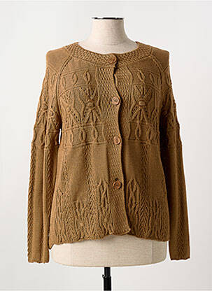 Vestă cu mâneci lungi maro BARILOCHE femeie