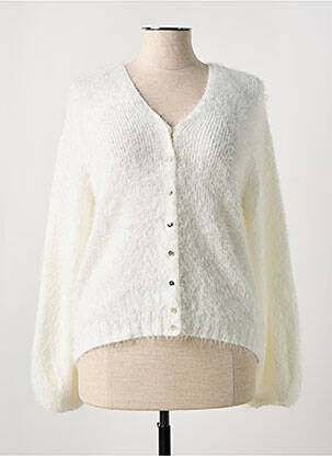 Vestă cu mâneci lungi alb MARBLE femeie