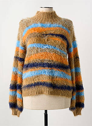 Pulover croială cambrată mâneci lungi maro MARBLE femme