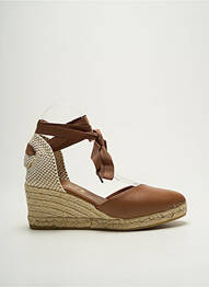 Espadrile închidere cu șireturi toc de 7 la 9 cm maro LA MAISON DE L'ESPADRILLE femeie