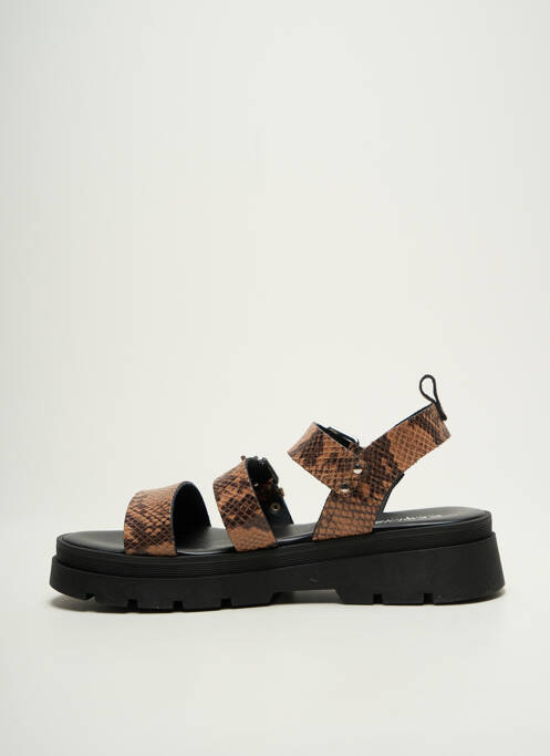 Sandale/Pantofi decupați maro REQINS femeie