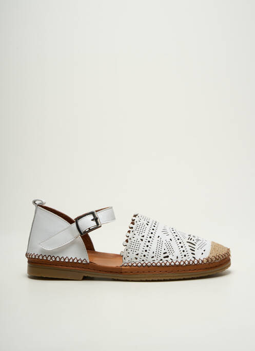 Sandale/pantofi decupați chiquet toc plat până la 3 cm alb COCO ET ABRICOT femme