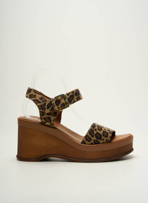 Sandale/Pantofi decupați maro REQINS femeie