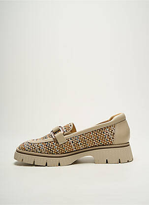 Mocasini material neted toc de 4 la 6 cm bej SOFTWAVES femeie
