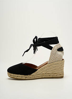 Espadrile nubuc toc de 7 la 9 cm negru LA MAISON DE L'ESPADRILLE femeie