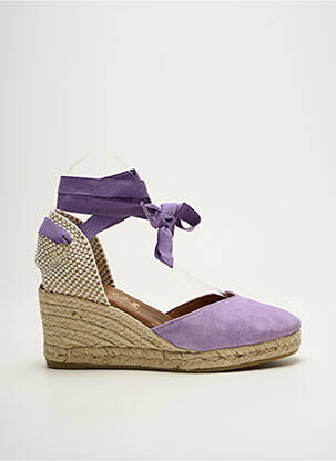 Espadrile nubuc toc de 7 la 9 cm violet LA MAISON DE L'ESPADRILLE femeie
