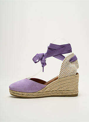 Espadrile nubuc toc de 7 la 9 cm violet LA MAISON DE L'ESPADRILLE femeie