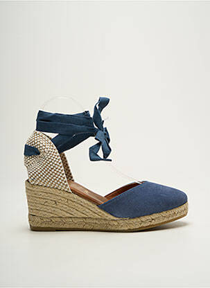 Espadrile nubuc toc de 7 la 9 cm albastru LA MAISON DE L'ESPADRILLE femeie