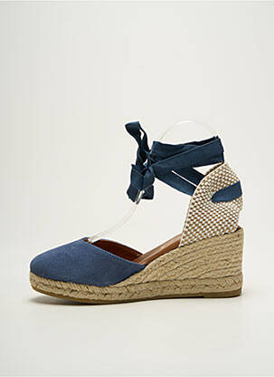 Espadrile nubuc toc de 7 la 9 cm albastru LA MAISON DE L'ESPADRILLE femeie