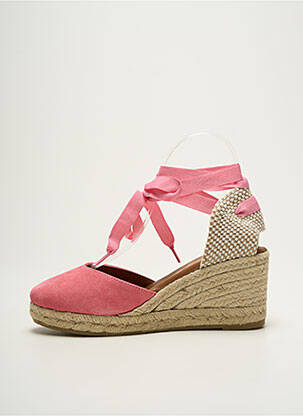 Espadrile nubuc toc de 7 la 9 cm roz LA MAISON DE L'ESPADRILLE femeie