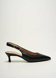 Pantofi cu toc țesătură satinată toc de 4 la 6 cm negru UNISA femme